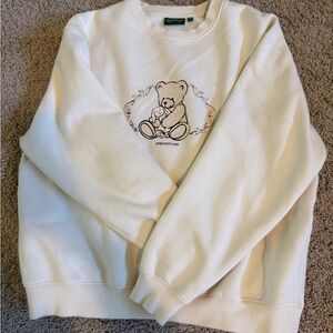 Cream Bear Crewneck Sweater